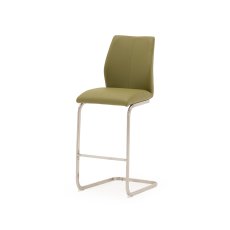 Alessi Bar Stool Brushed Steel Olive 2