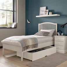 Ashlwy White Single Bedstead 2