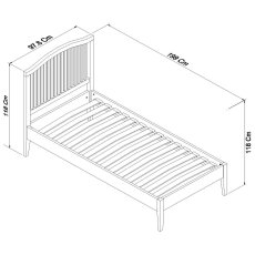 Ashlwy White Single Bedstead 5