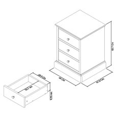 Ashley White 2 Drawer Nightstand 5