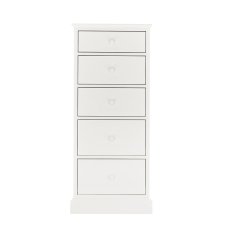 Ashley White 5 Drawer Tall Chest 1