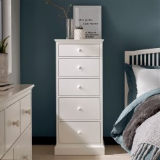 Ashley White 5 Drawer Tall Chest 2