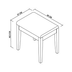 Ashley White Stool 6