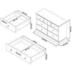 Ashley White 3+4 Drawer Chest 5