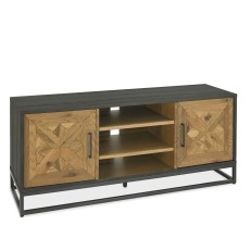 Cookes Collection Rustic Oak & Peppercorn Entertainment Unit 3