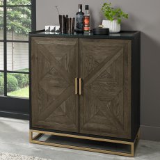 Iris Fumed Oak Drinks Cabinet 3