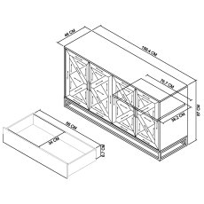 Iris Fumed Oak Wide Sideboard 5