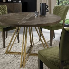 Iris Fumed Circular Dining Table 4