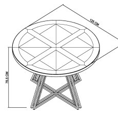 Iris Fumed Circular Dining Table 5