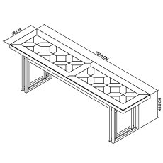 Iris Fumed Oak Dining Bench 4