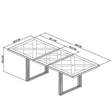 Iris Fumed 6-8 Extending Table, 4 Chairs & Bench 5