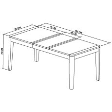 Cambridge Medium Extending Dining Table 8