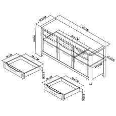 Cambridge Wide Sideboard 5
