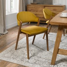 Clifton Upholstered Chair - Mustard 2