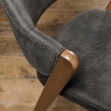 Clifton Upholstered Dining Chair - Dark Grey 5