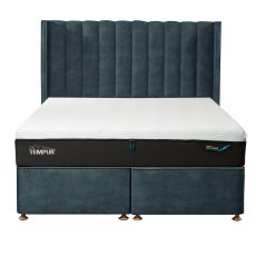 Tempur Suffolk Non-Storage Divan Base Aqua Velvet 4