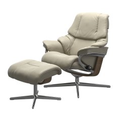 Stressless Reno Medium Chair & Stool Cross Base 3