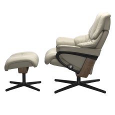 Stressless Reno Medium Chair & Stool Cross Base 4