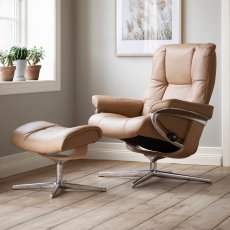 Stressless Mayfair Large Chair & Stool Cross Base 2