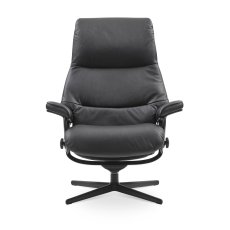 Stressless View Medium Chair & Stool Cross Base 4