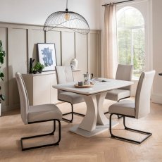 Dani Medium Extending Dining Table - Greige 2