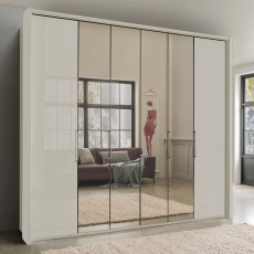 Wiemann Monaco 2000 6 Door Bi-Fold Mirrored Wardrobe