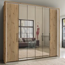 Wiemann Monaco 1000 6 Door Mirrored Wardrobe 2