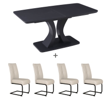 Dani Medium Extending Dining Table & 4 Chairs