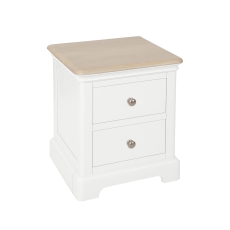 Linhay 2 Drawer Bedside - White