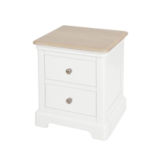 Linhay 2 Drawer Bedside - White