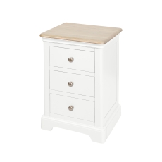 Linhay 3 Drawer Bedside - White