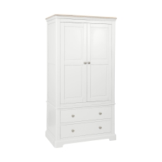 Linhay 2 Drawer Double Wardrobe - White