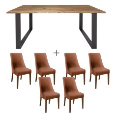 Haven 200cm Dining Table & 6 Alpine Chairs 1