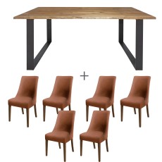 Haven 200cm Dining Table & 6 Alpine Chairs 2