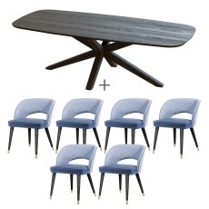 Harbor Dining Table & 6 Spade Chairs 2