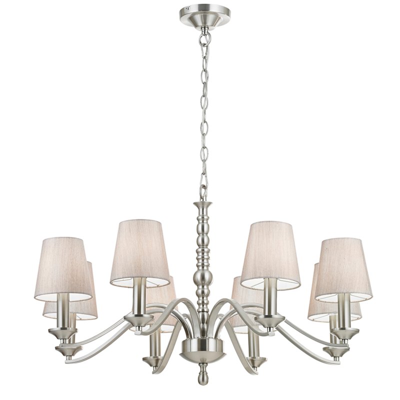 8 Light Fitting in Satin Nickel 1