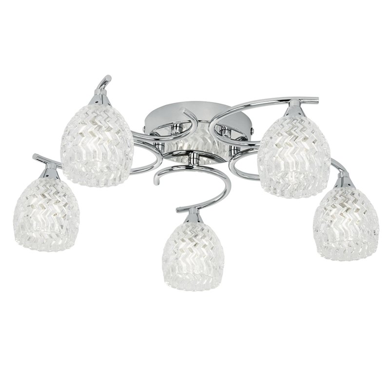 Chrome 5 Light Ceiling Fitting 1