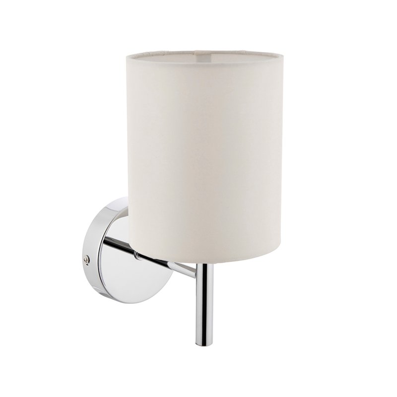 Chrome Wall Bracket with Ivory Shade 1