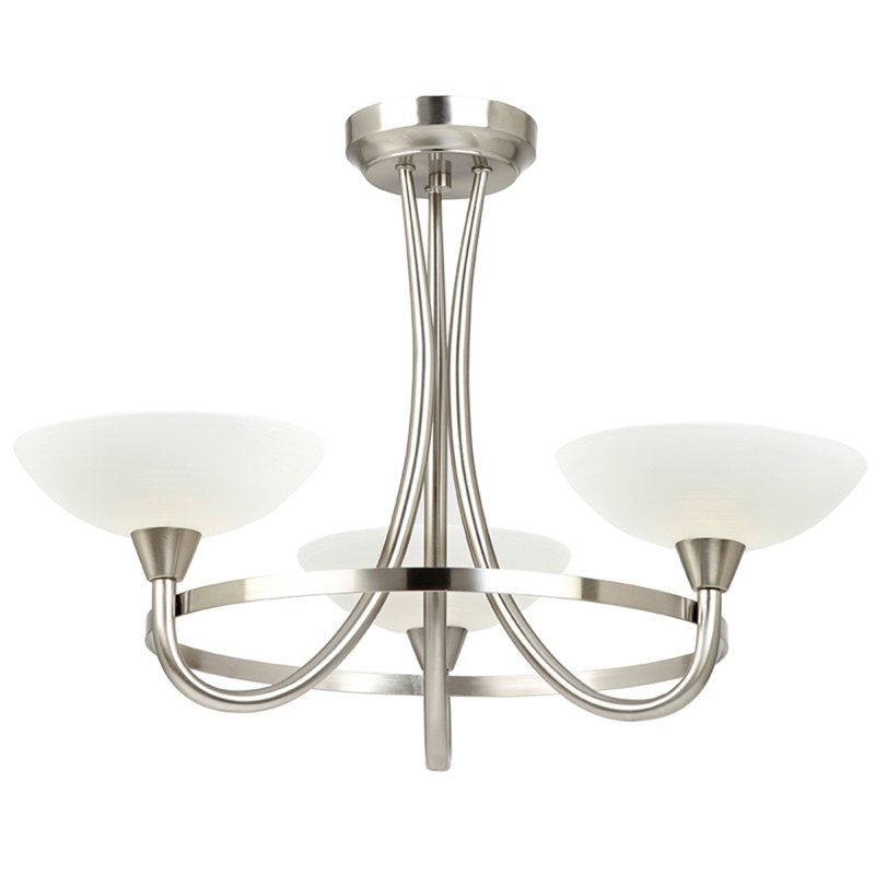 Satin Chrome 3 Light Fitting 1