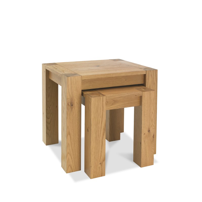 TRINITY LIGHT OAK Cookes Collection Trinity Light Oak Nest of Tables