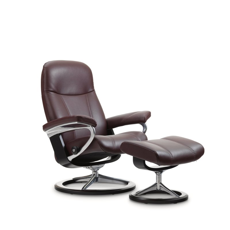 Stressless Consul Small Chair & Stool Signature Base 1