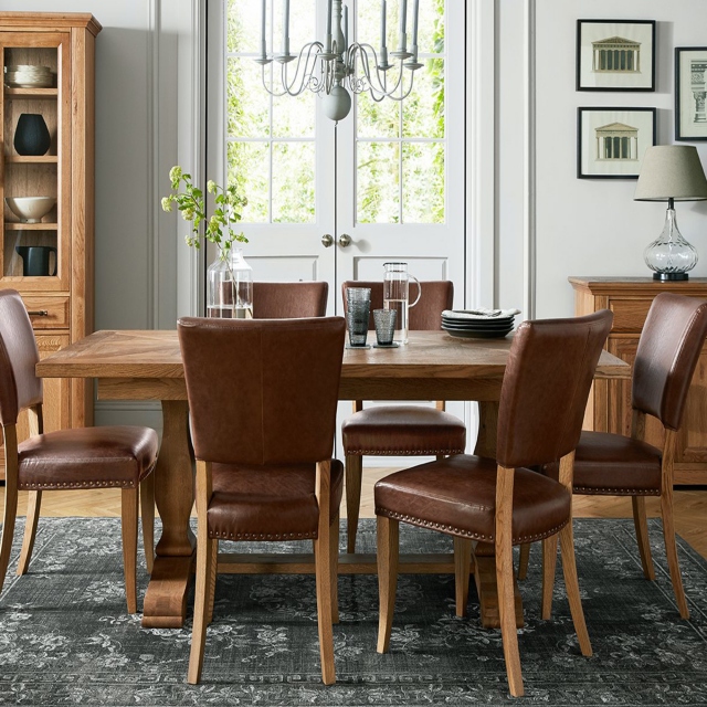 Cookes Collection Nantes Oak Dining Table And 6 Chairs Dining Furniture