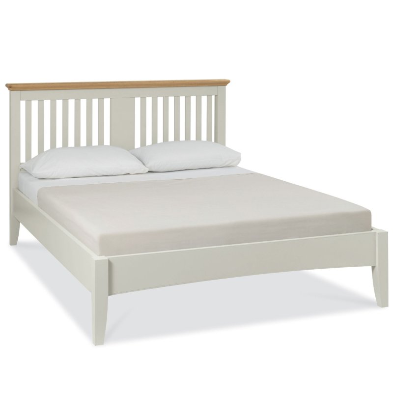 Cookes Collection Camden Soft Grey and Pale Oak Bedstead King 