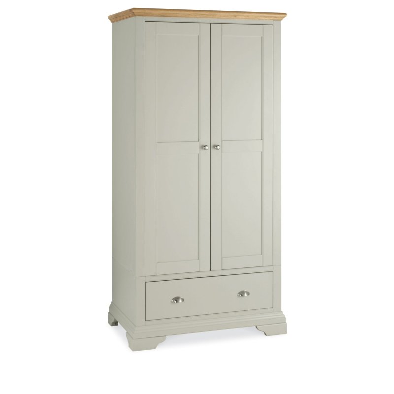  Cookes Collection Camden Soft Grey and Pale Oak Double Wardrobe