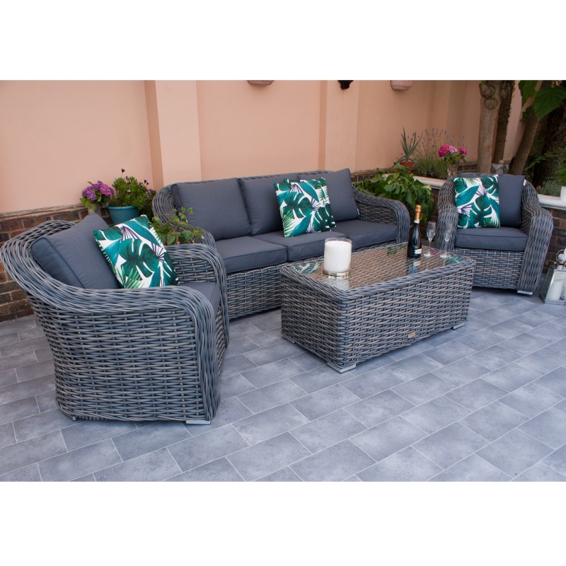 Miami Outdoor 3 Seater Sofa Set 1