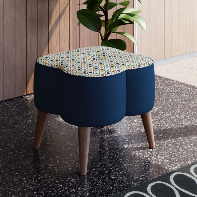 Riverplace round cone on sale leg ottoman