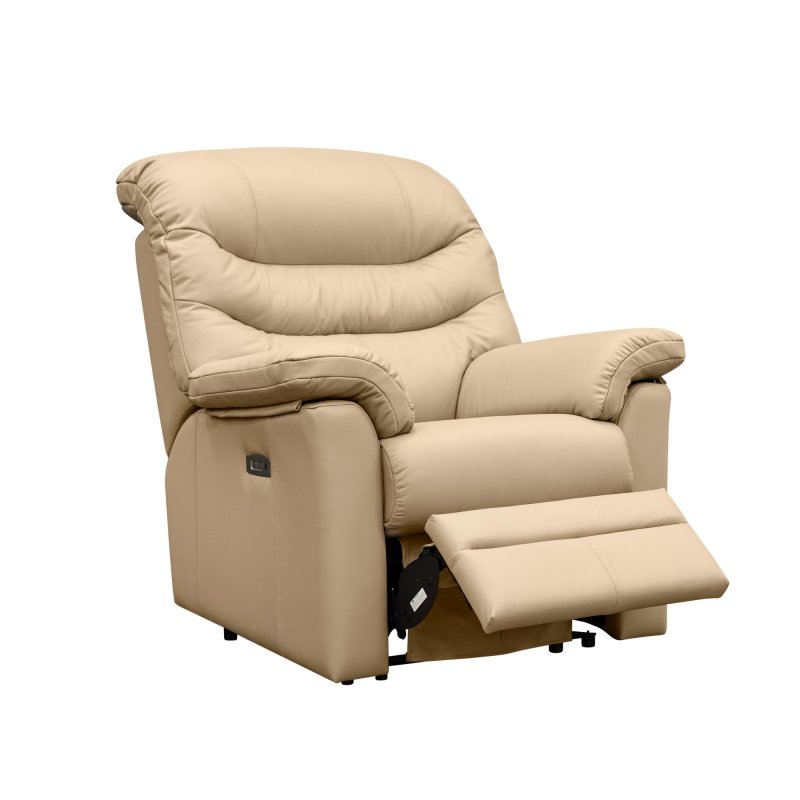 G Plan Ledbury Power Recliner Armchair with Headrest & Lumbar in Leather 