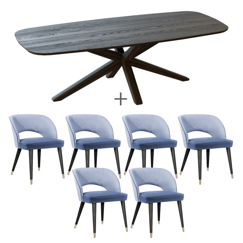 Harbor Dining Table & 6 Spade Chairs 1