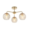 Dimple 3 Light Ceiling Light - Gold