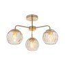 Dimple 3 Light Ceiling Light - Gold